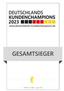 Zertifikat Deutschlands Kundenchampions 2023