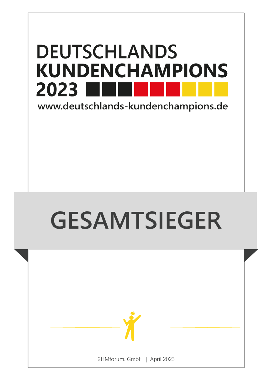 Zertifikat Deutschlands Kundenchampions 2023